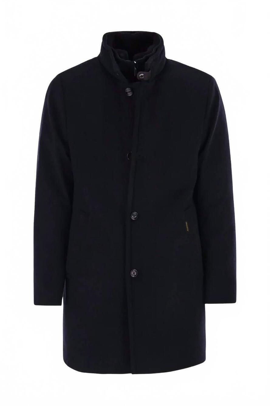 NEW MOORER men's bond button-fastening coat in blue